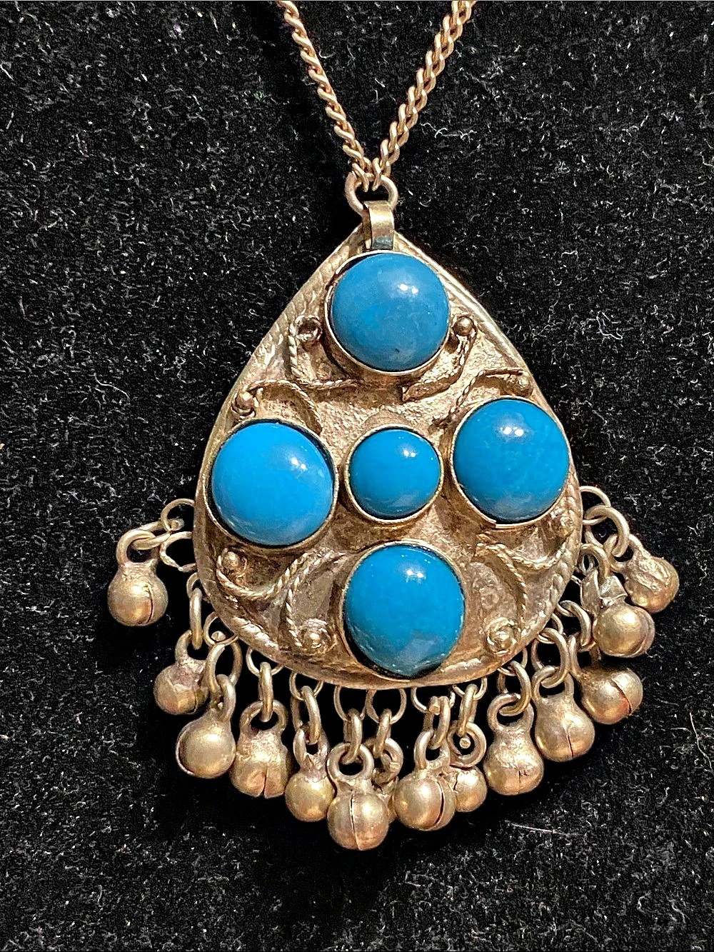 Stone Turquoise Pendant Necklace